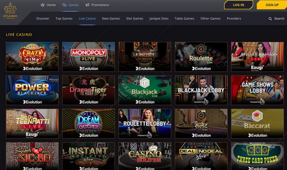 21 casino site